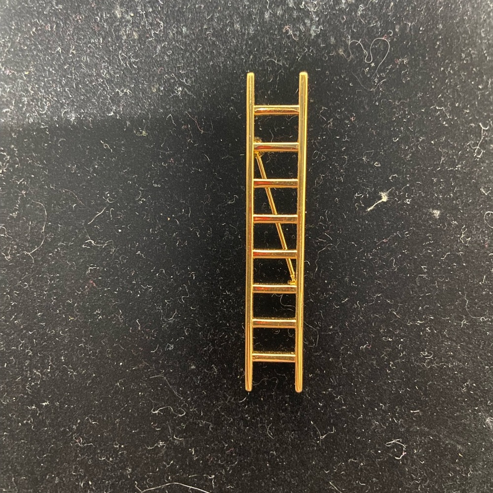 Gold Tone Brooch, Ladder.